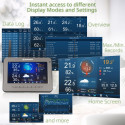 WIFI HD TFT professionaalne ilmakeskuse ilmajaam koos 7-in-1 anduriga