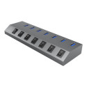 ICYBOX IB-HUB1701-C3 7-pordiline jaotur USB 3.0 Type-C ja Type-A liidese ning BC 1.2 toega