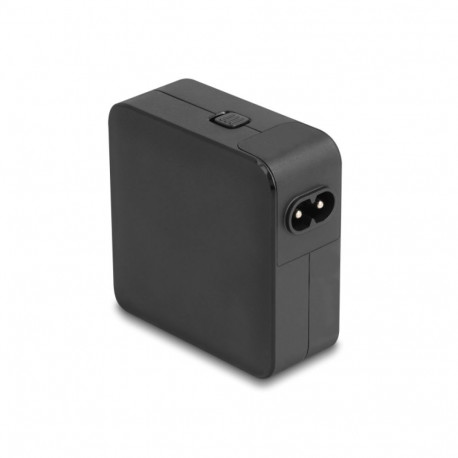 USB laadija 2 x USB-C, 100 - 240V > 5V, 9V, 15V, 20V 3A 65W, 1.2m, GaN, EU, US, UK adapteritega, mus