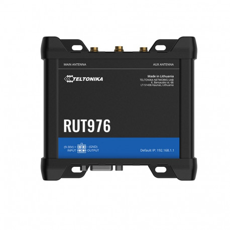 Teltonika RUT976 LTE 5G WLAN Router Dual SIM 4G LTE & WiFi cellular router with I/O, RS232, RS485, G