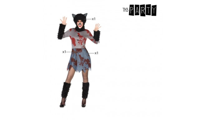 Costume for Adults (3 pcs) Red Wolf