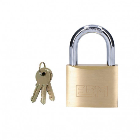 Key padlock EDM 85210 Brass Bow 50 x 30 mm