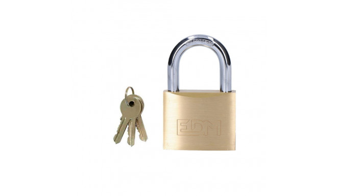 Key padlock EDM 85210 Brass Bow 50 x 30 mm