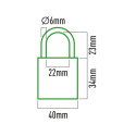 Piekaramā atslēga ar slēdzeni EDM Loks Misiņš (40 x 23 mm)