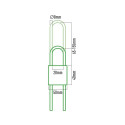 Key padlock EDM Adjustable Brass