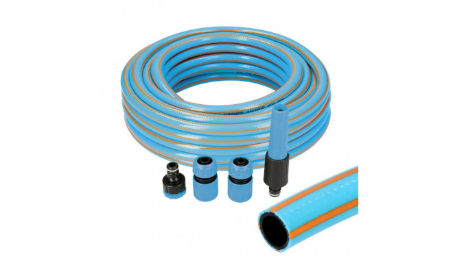 Hose with accessories kit EDM 74107 PVC 5/8" 20 mm x 15 m Blue (15 m)