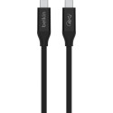 "Belkin USB4 Kabel, USB-C/USB-C, 40 Gbit/s, 100W, 0.8m, schwarz"