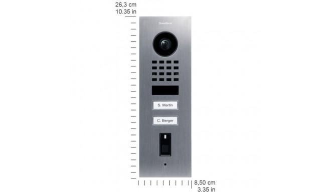 "DoorBird IP Video Türst. D1102FV Fingerpr. Edels. V2A, Unterpu"