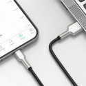 Baseus Cafule seeria metallist andmesidekaabel USB - Lightning 2.4A 1 m must (CALJK-A01)