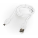 Platinet kaabel microUSB - USB 1m, valge (avatud pakend)