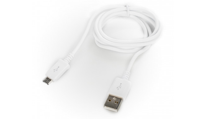 Platinet kaabel microUSB - USB 1m, valge (avatud pakend)