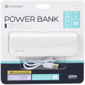 Platinet power bank Leather 7200mAh, white (43415) (opened package)