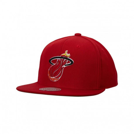 Mitchell & Ness NBA Miami Heat Team Ground 2.0 Snapback Hwc Heat Cap HHSS3258-MHEYYPPPRED1 (OSFM)