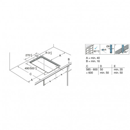 Built-in induction hob Bosch