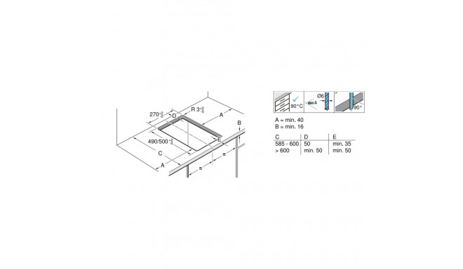 Built-in induction hob Bosch