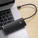 Baseus HUB Lite Series 5-in-1 Multifunctional (Type-C to 2x USB 3.0 / Type-C / HDMI 1.4 / SD/TF) Bla