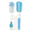 BabyOno baby bottles and teats brush set with a removable handle & mini sponge blue