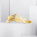 BALMAIN HAIR juukseklamber 18K kullatud / Slide Signature Logo 18K Gold