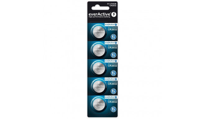 everActive CR2032 liitium patareid - blistris 5 tk