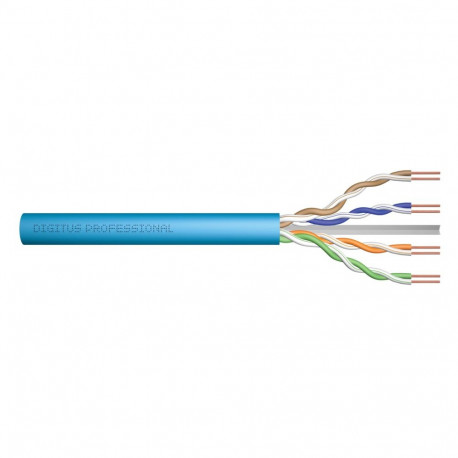 DIGITUS Cat.6A U/UTP B2ca AWG 23/1 LSOH 100m sinine paigalduskaabel