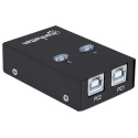 Manhattan USB-A automaatne jagamislüliti, 2x USB-B porti, 480 Mbps (USB 2.0), topeltjuhtimine (autom