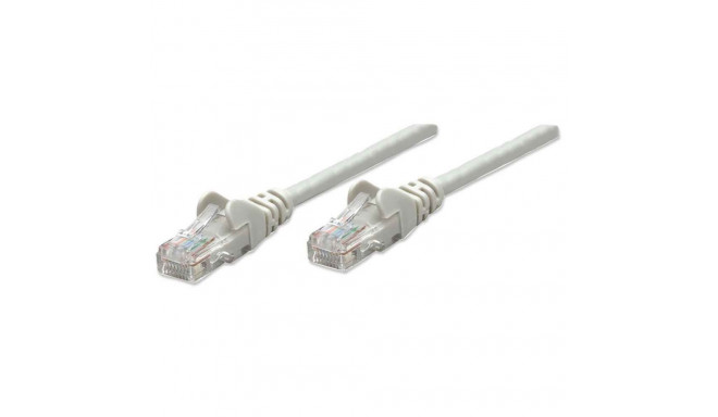 Intellinet Network Patch Cable, Cat6, 1m, Grey, CCA, U/UTP, PVC, RJ45, Gold Plated Contacts, Snagles