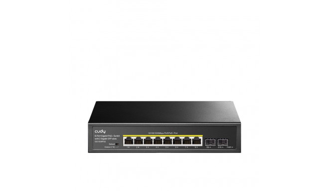 Cudy GS1008PS2 võrgulüliti haldamata gigabit ethernet (10/100/1000) toitega üle etherneti (PoE) must