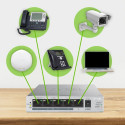 Zyxel GS1005HP haldamata gigabitine Ethernet (10/100/1000) toite üle Etherneti (PoE) hõbedane