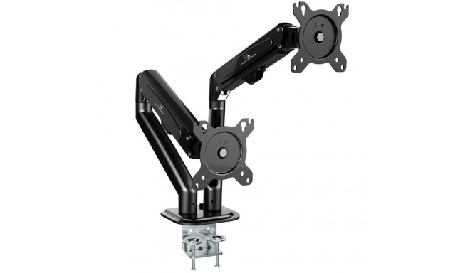 Maclean 2 monitori kinnitus, gaasvedru, 13"-27", 7kg, must, MC-861N