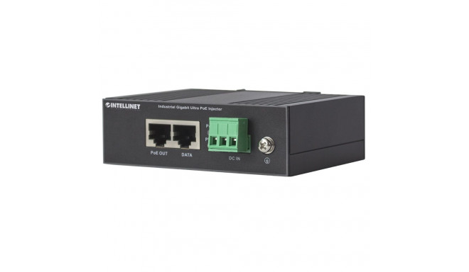 Intellinet Industrial Gigabit Ultra PoE Injector, 1 x 60 W Port, IEEE 802.3bt/at/af Power over Ether