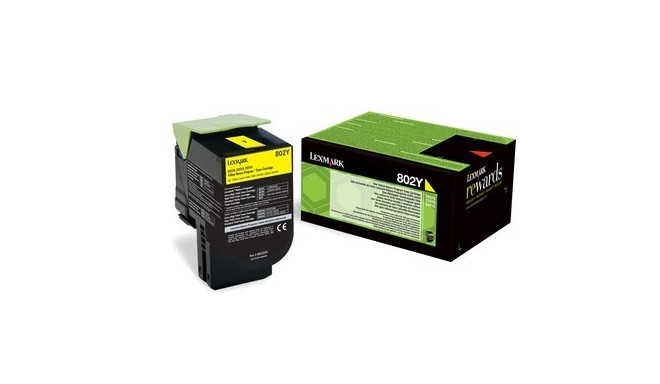 Lexmark 802Y toonerikassett 1 tk Originaal Kollane