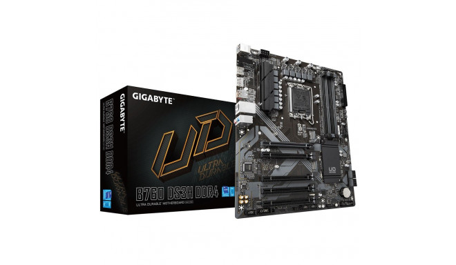 Gigabyte B760 DS3H DDR4 emaplaat - toetab Intel Core 14. põlvkonna protsessoreid, 18+2+1 faasi digit