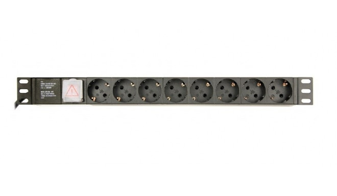 Gembird EG-PDU-014-C14 power distribution unit (PDU) 8 AC outlet(s) 1U Black