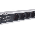 Intellinet 19" 1.5U Rackmount 7-pesaline toitejaotur - Saksa tüüp, ülepingekaitsega, 3m toitejuhe