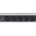 Intellinet 19" 1.5U Rackmount 7-Way Power Strip - German Type", With Surge Protection, 3m Power Cord