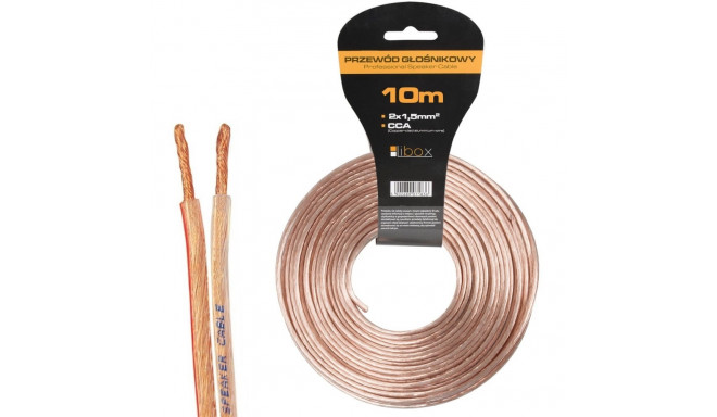 Libox 2x1,50mm LB0008-10 audio-kaabel 10 m läbipaistev