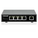 Intellinet 5-pordiline Gigabit Ethernet PoE+ lüliti, neli PSE PoE porti, IEEE 802.3at/af (PoE+/PoE) 