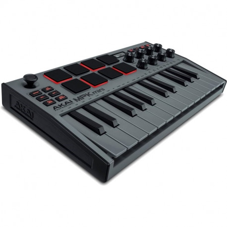 AKAI MPK Mini MK3 juhtklaviatuur Pad kontroller MIDI USB Must, Hall