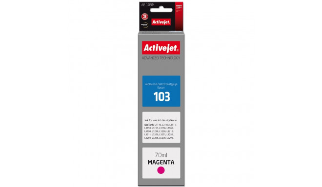 Activejet AE-103M Ink cartridge (replacement for Epson 103 C13T00S34A; Supreme; 70 ml; magenta)