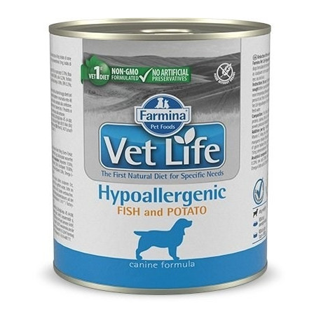 Farmina Vet Life Canine Hypoallergenic Fish&Potato – märgtoit täiskasvanud koertele 300 g