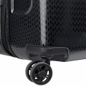 DELSEY SUITCASE TURENNE 55CM 4 DOUBLE WHEELS TROLLEY CASE BLACK