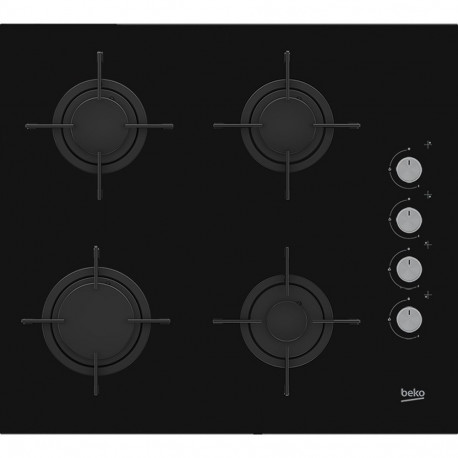 Beko HILG64120S hob Black Built-in 60 cm Gas 4 zone(s)