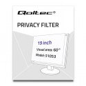 Qoltec 51053 ekraani privaatsusfilter 48,3 cm (19")