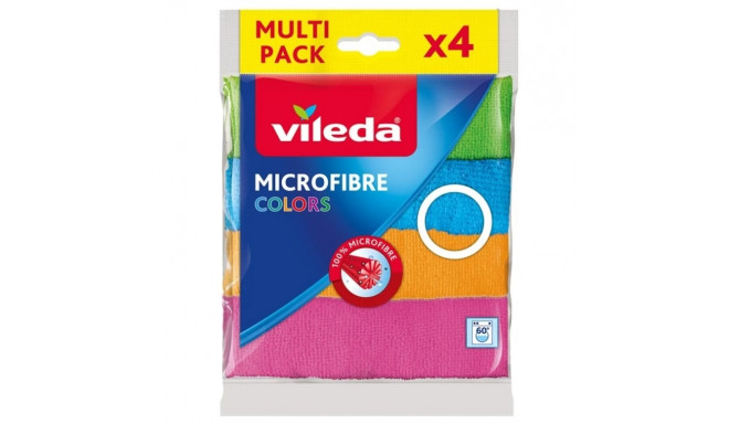 puhastuslapid Vileda mikrokiud värvilised 4 tk