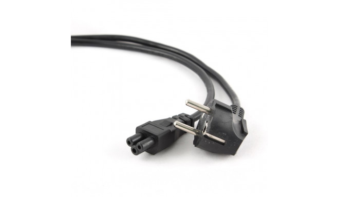 Gembird PC-186-ML12-1M toitekaabel must CEE7/7 C5 pistik