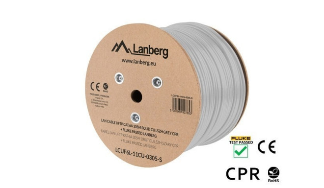 LANBERG kaabel UFTP CAT. 6A 305M WIRE CU LSZH hall