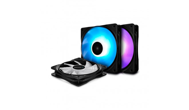 DeepCool arvutikorpuse ventilaatorid RF120-3in1 12cm 3 tk, mustad