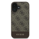Guess GUHCP16MG4GLBR iPhone 16 Plus 6.7" brown/brown hardcase 4G Bottom Stripe