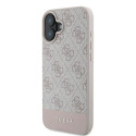 Guess GUHCP16MG4GLPI iPhone 16 Plus 6.7" pink hardcase 4G Bottom Stripe