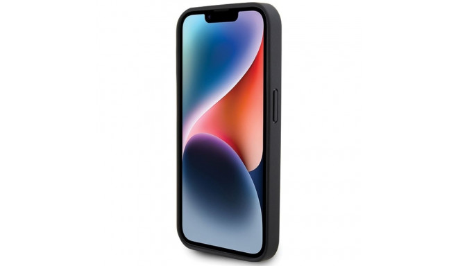 Case BMW BMHMP15X22NBCK iPhone 15 Pro Max 6.7" must kõvakaaneline nahast süsinikkiust MagSafe ümbris